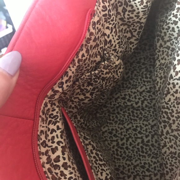 Soprano lamb leather coral handbag - Picture 7 of 8